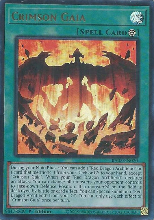 RA05-EN070 * Crimson Gaia * Ultra Rare * Rarity Collection 5
