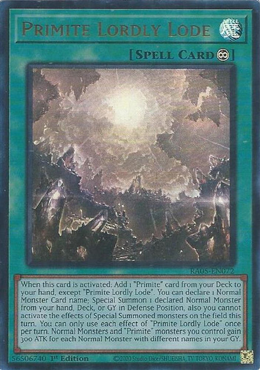 RA05-EN072 - Primite Lordly Lode - Ultra Rare - Rarity Collection 5