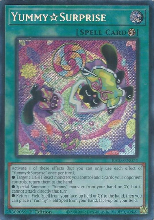 RA05-EN074 * Yummy☆Surprise * Secret Rare * Rarity Collection 5