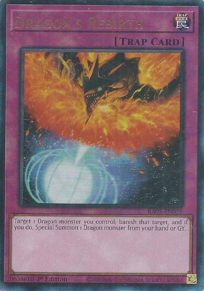 RA05-EN078 - Dragon's Rebirth - Ultimate Rare - Rarity Collection 5