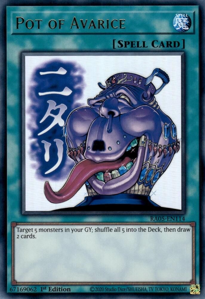 RA05-EN114 * Pot of Avarice * Ultra Rare * Rarity Collection 5