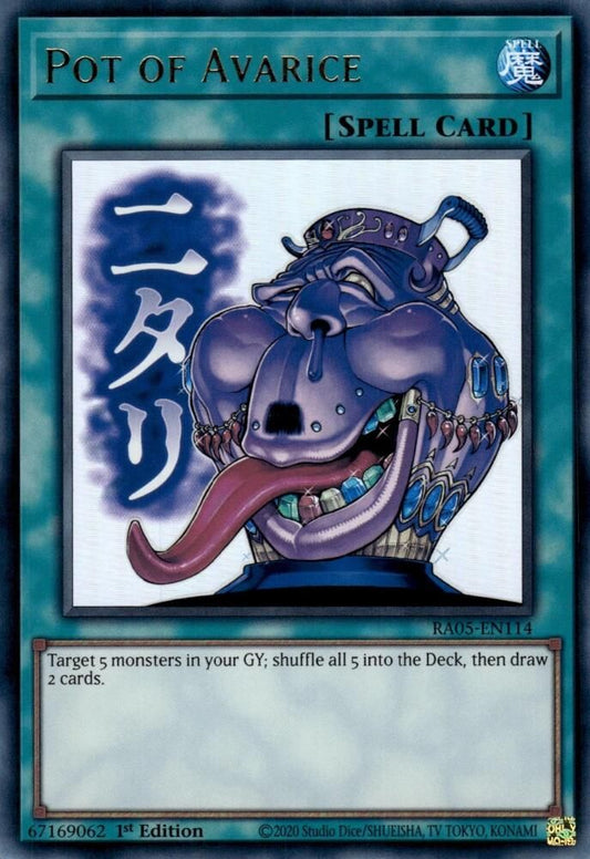 RA05-EN114 * Pot of Avarice * Ultra Rare * Rarity Collection 5