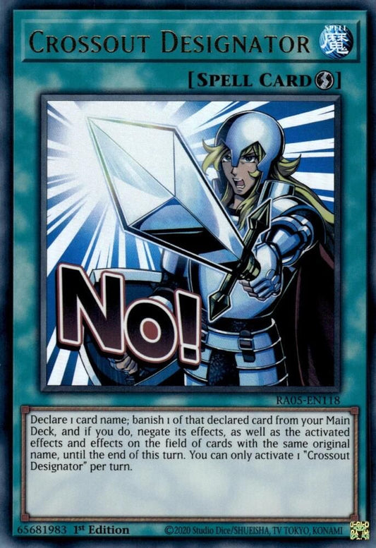 RA05-EN118 - Crossout Designator - Ultra Rare - Rarity Collection 5