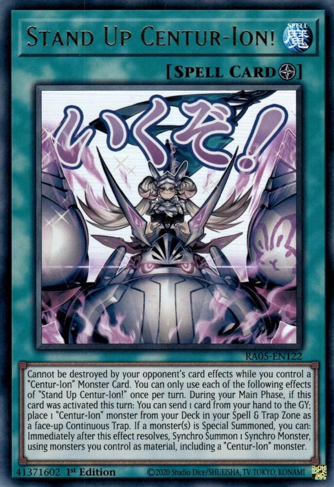 RA05-EN122 * Stand Up Centur-Ion! * Ultra Rare * Rarity Collection 5