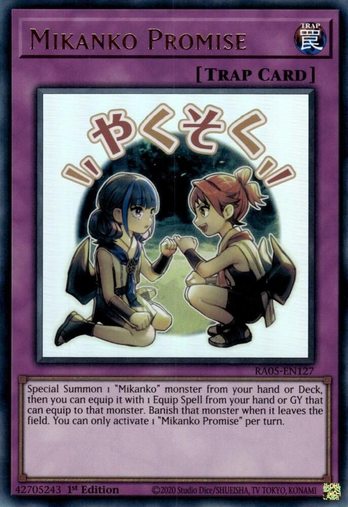 RA05-EN127 * Mikanko Promise * Ultra Rare * Rarity Collection 5