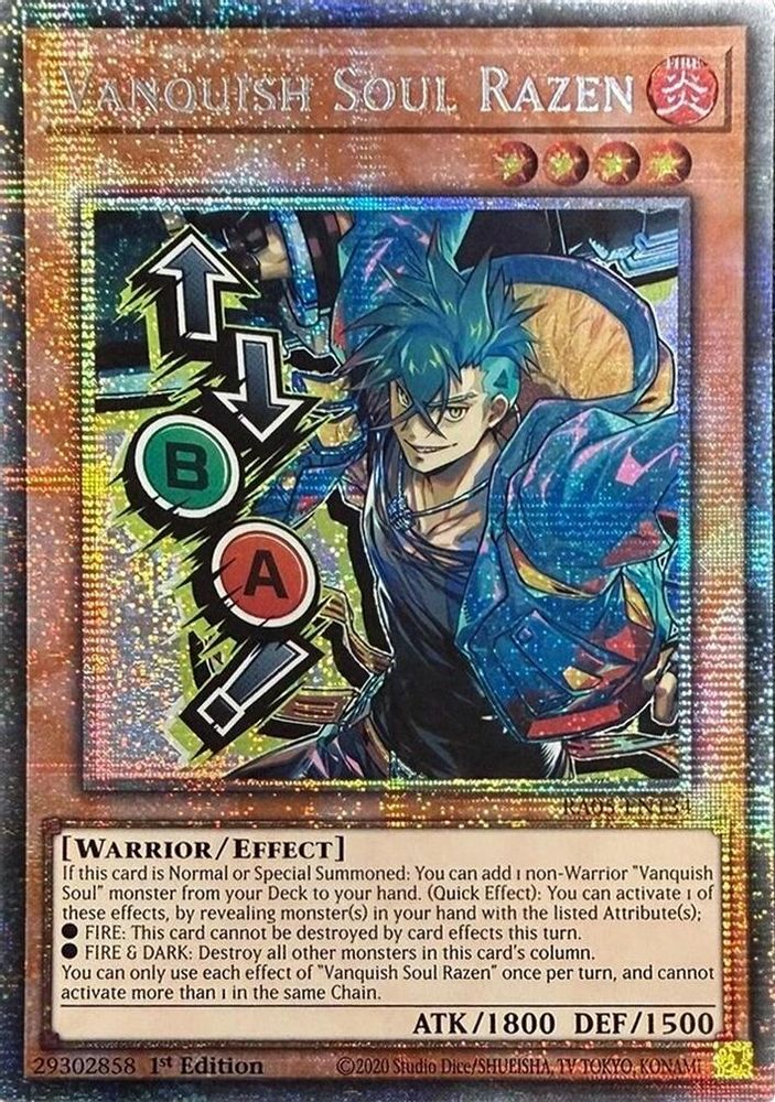 RA05-EN134 * Vanquish Soul Razen (Stamp) * Starlight Rare * Rarity Collection 5 — imagen de TCGplayer 687299