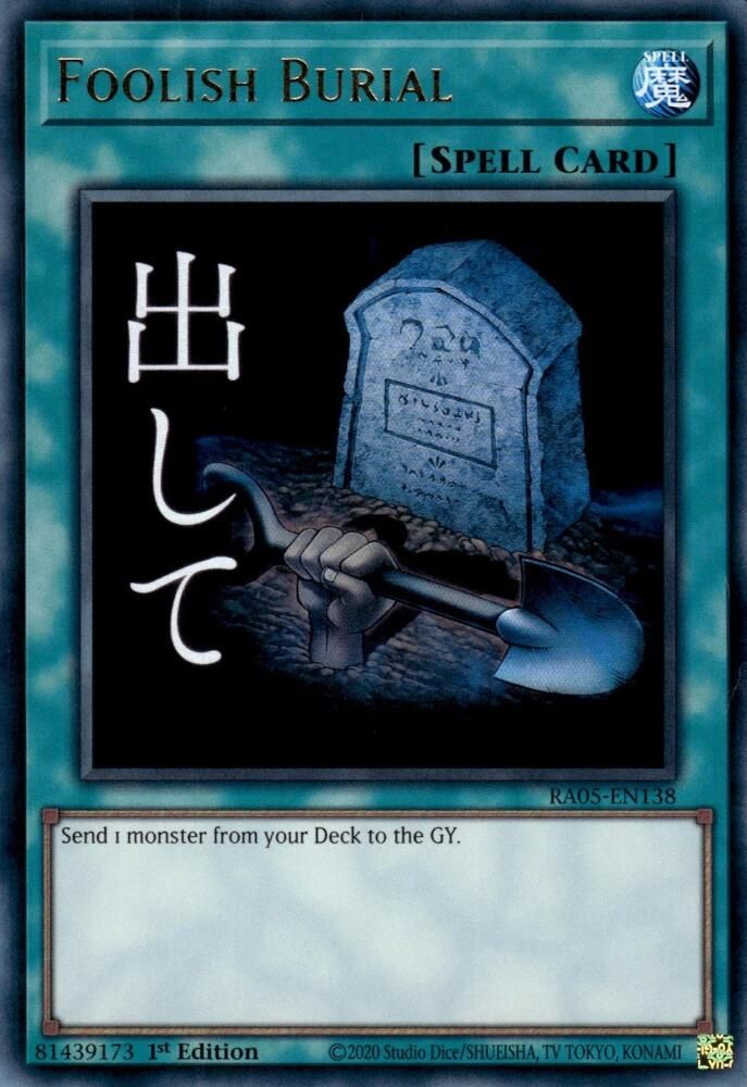 RA05-EN138 - Foolish Burial - Ultra Rare - Rarity Collection 5