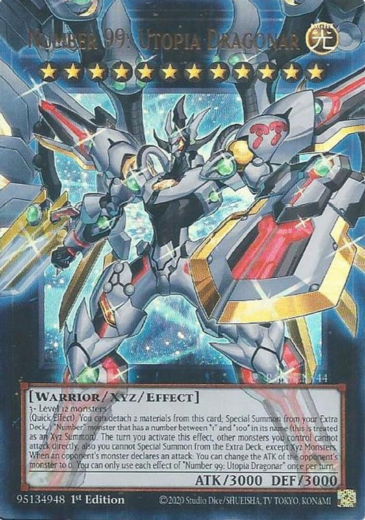 RA05-EN144 * Number 99: Utopia Dragonar * Ultra Rare * Rarity Collection 5