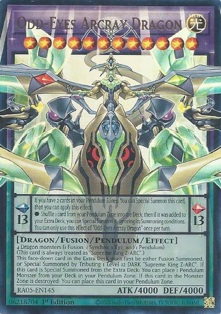 RA05-EN145 - Odd-Eyes Arcray Dragon - Ultra Rare - Rarity Collection 5
