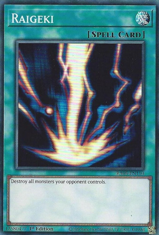 RA05-EN110 - Raigeki - Super Rare - Rarity Collection 5
