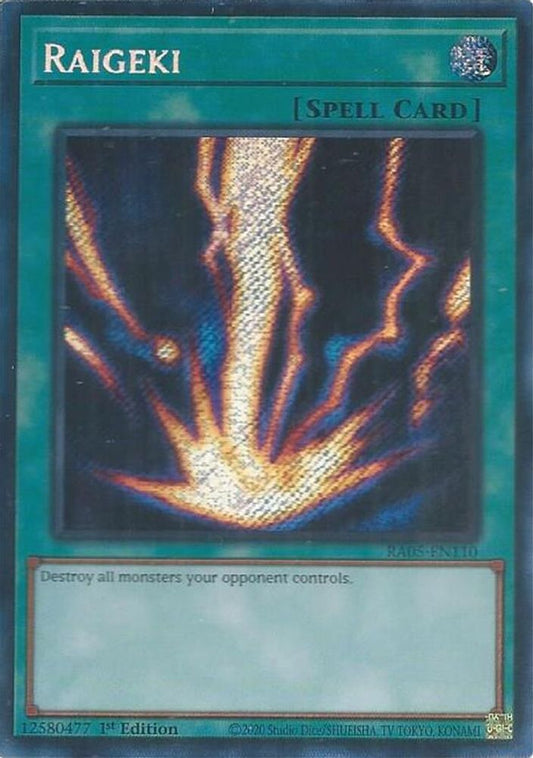 RA05-EN110 - Raigeki - Secret Rare - Rarity Collection 5