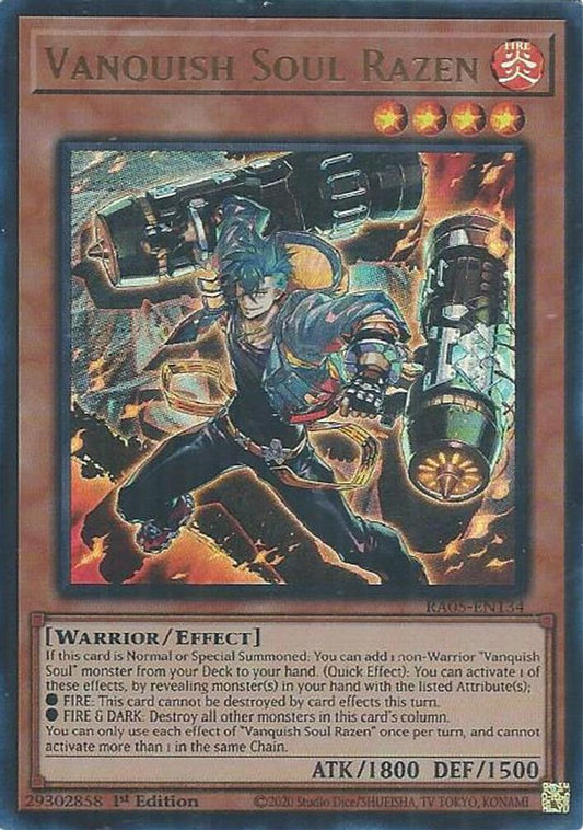 RA05-EN134 * Vanquish Soul Razen (Stamp) * Ultra Rare * Rarity Collection 5