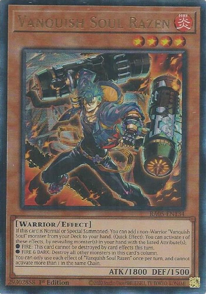 RA05-EN134 * Vanquish Soul Razen * Ultimate Rare * Rarity Collection 5