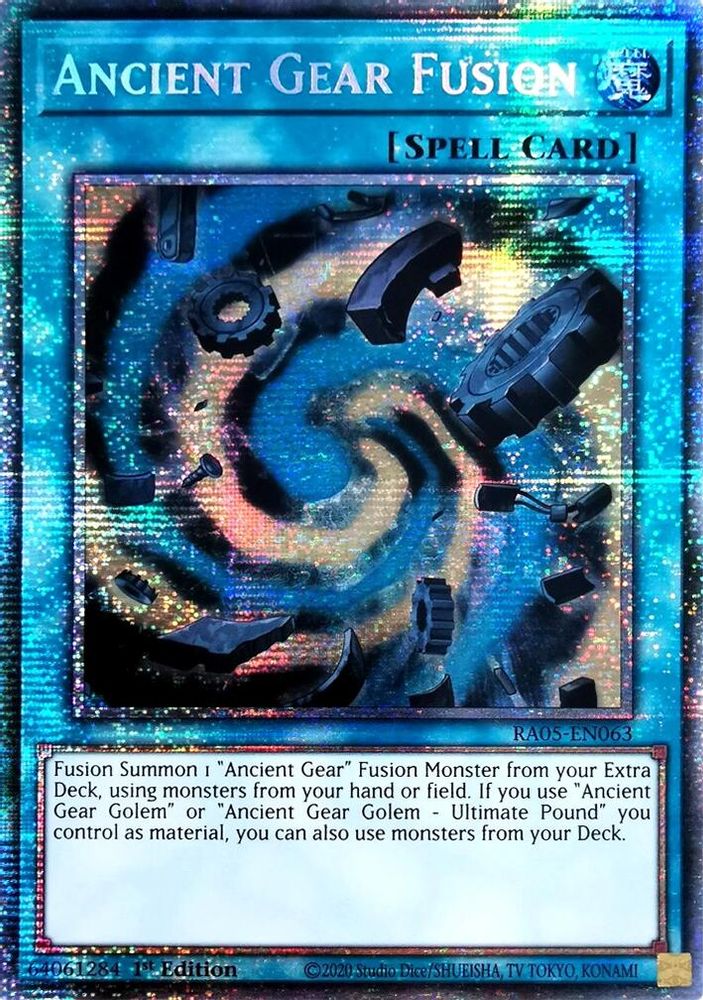 RA05-EN063 * Ancient Gear Fusion * Starlight Rare * Rarity Collection 5