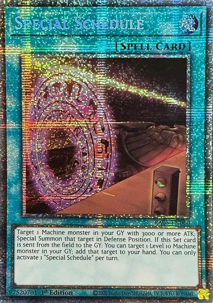 RA05-EN060 * Special Schedule * Starlight Rare * Rarity Collection 5