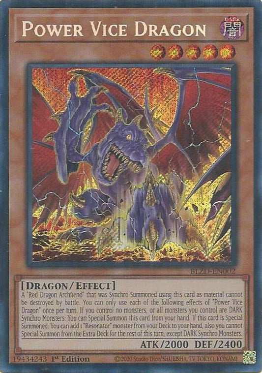BLZD-EN002 - Power Vice Dragon - Secret Rare - Blazing Dominion