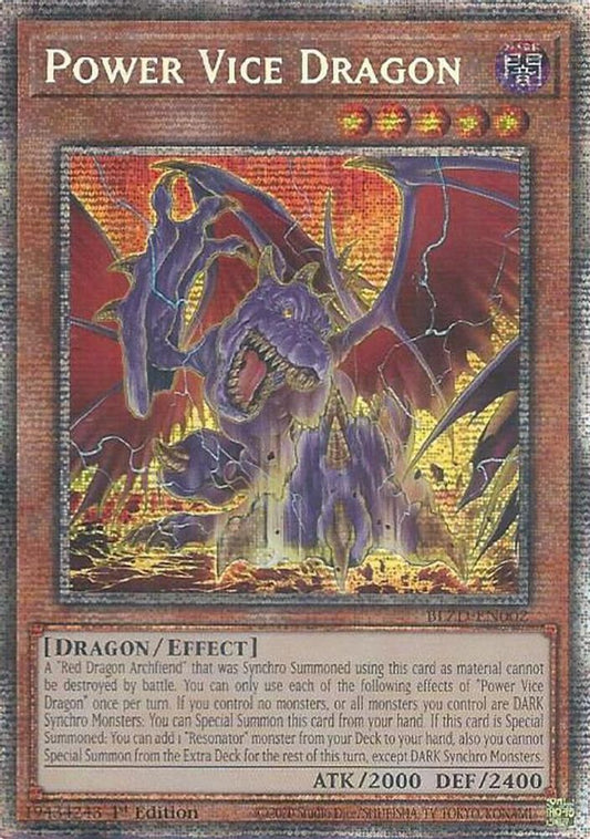 BLZD-EN002 - Power Vice Dragon - Starlight Rare - Blazing Dominion