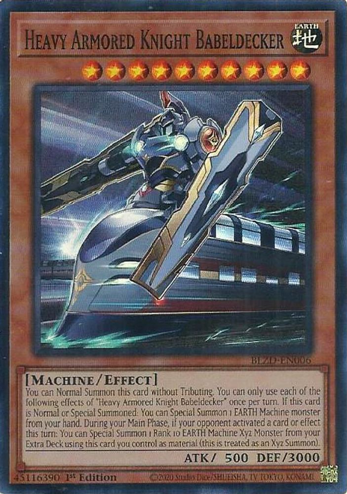 BLZD-EN006 * Heavy Armored Knight Babeldecker * Super Rare * Blazing Dominion