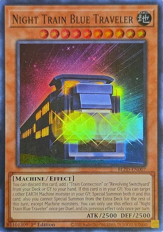BLZD-EN007 - Night Train Blue Traveler - Super Rare - Blazing Dominion