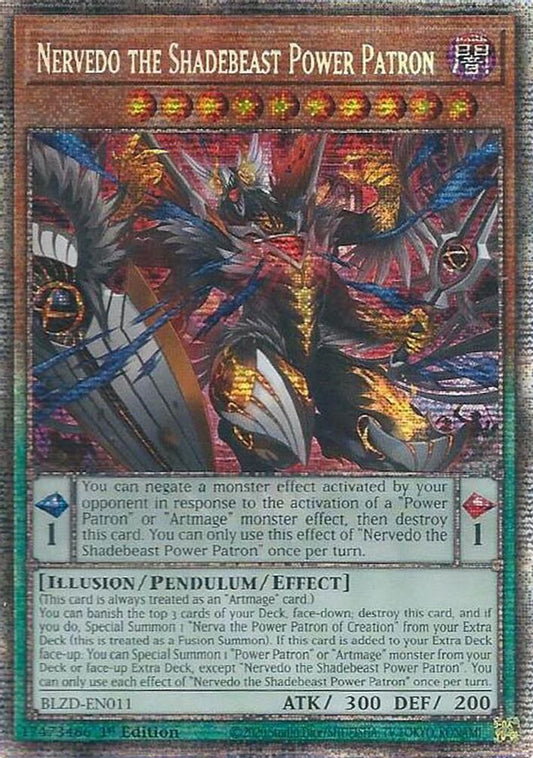 BLZD-EN011 - Nervedo the Shadebeast Power Patron - Starlight Rare - Blazing Dominion