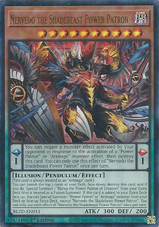 BLZD-EN011 - Nervedo the Shadebeast Power Patron - Ultra Rare - Blazing Dominion
