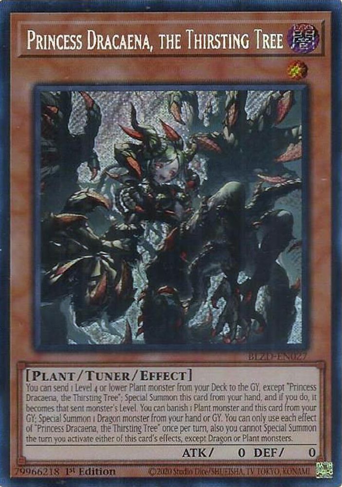 BLZD-EN027 - Princess Dracaena, the Thirsting Tree - Secret Rare - Blazing Dominion