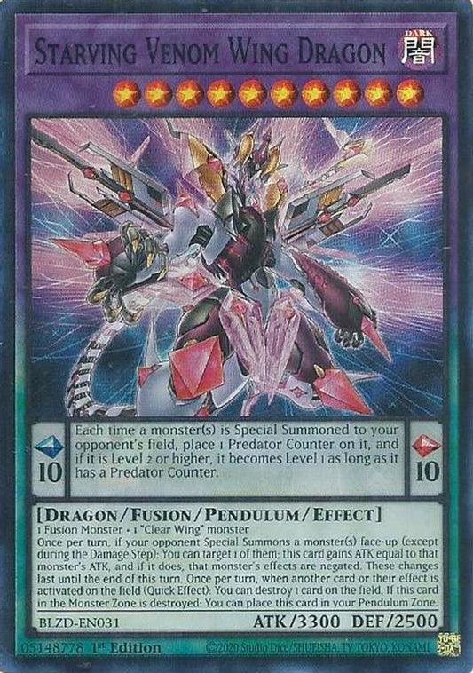 BLZD-EN031 - Starving Venom Wing Dragon - Super Rare - Blazing Dominion