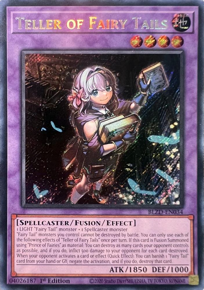 BLZD-EN034 - Teller of Fairy Tails - Secret Rare - Blazing Dominion