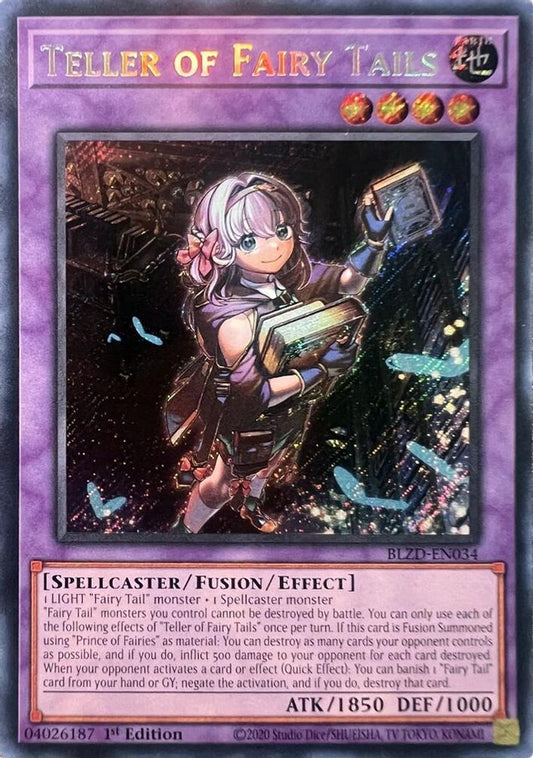 BLZD-EN034 - Teller of Fairy Tails - Secret Rare - Blazing Dominion