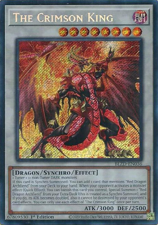 BLZD-EN036 - The Crimson King - Secret Rare - Blazing Dominion