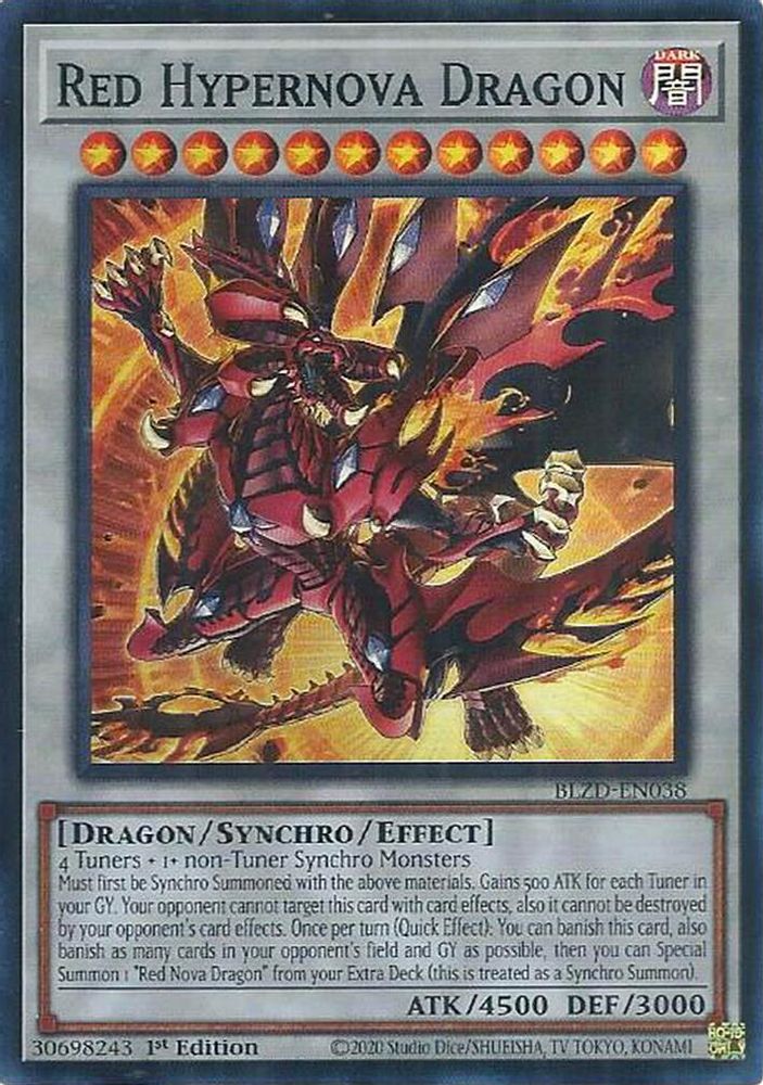 BLZD-EN038 - Red Hypernova Dragon - Super Rare - Blazing Dominion