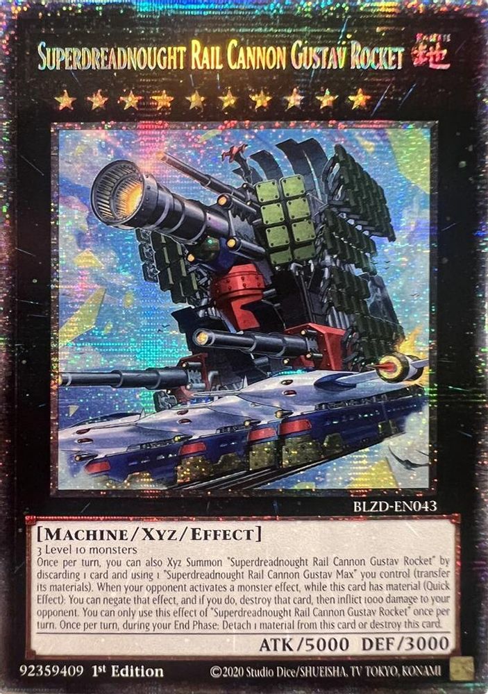 BLZD-EN043 - Superdreadnought Rail Cannon Gustav Rocket - Starlight Rare - Blazing Dominion