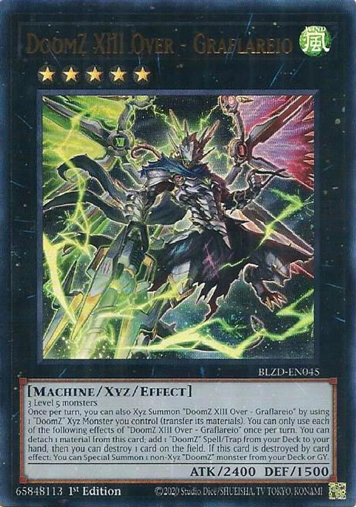 BLZD-EN045 * DoomZ XIII Over - Graflareio * Ultra Rare * Blazing Dominion
