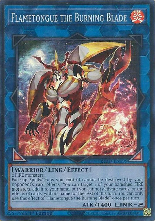BLZD-EN099 - Flametongue the Burning Blade - Super Rare - Blazing Dominion