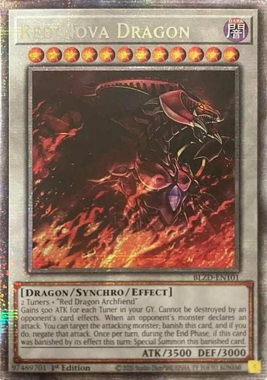 BLZD-EN101 - Red Nova Dragon - Starlight Rare - Blazing Dominion