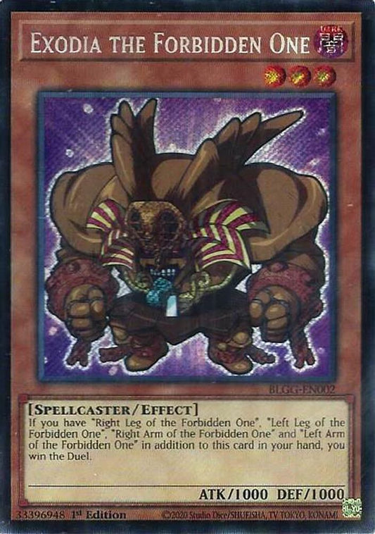 BLGG-EN002 * Exodia the Forbidden One (Chibi Artwork) * Secret Rare * Battles of Legend: Glorious Gallery