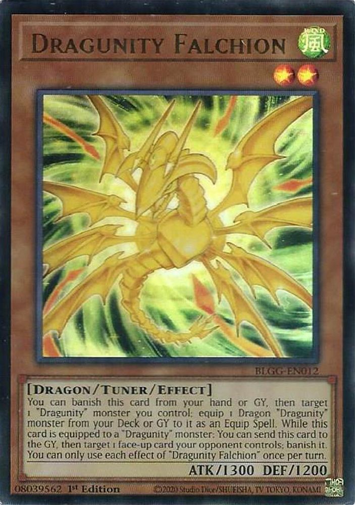BLGG-EN012 - Dragunity Falchion - Ultra Rare - Battles of Legend: Glorious Gallery
