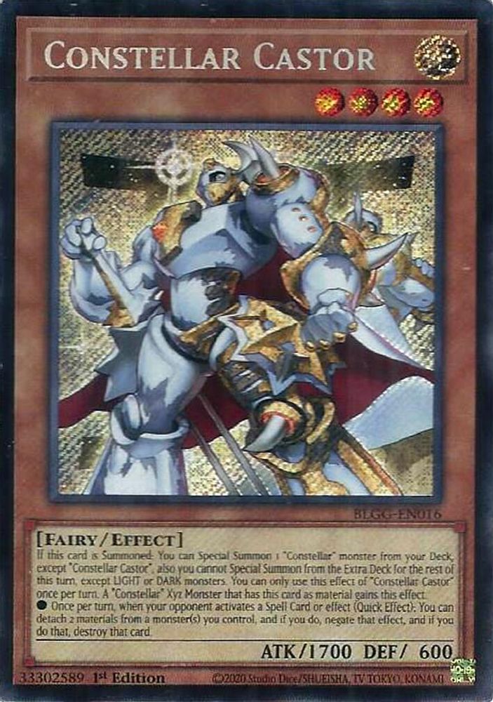 BLGG-EN016 - Constellar Castor - Secret Rare - Battles of Legend: Glorious Gallery