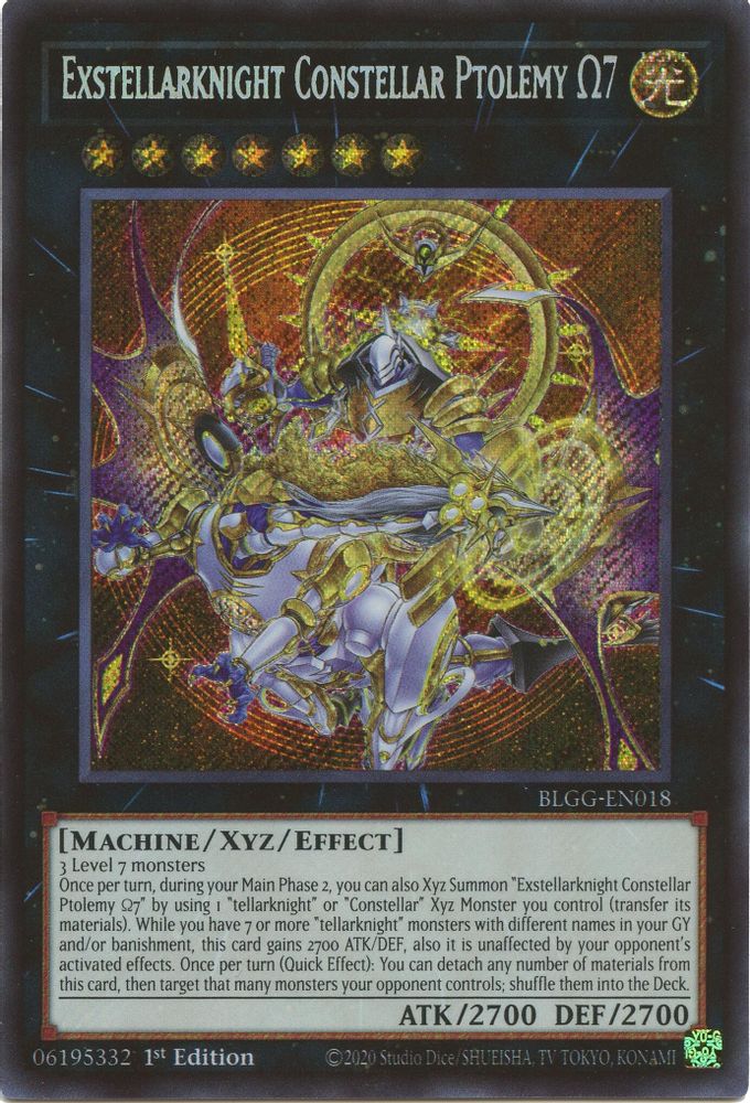 BLGG-EN018 - Exstellarknight Constellar Ptolemy Ω7 - Secret Rare - Battles of Legend: Glorious Gallery