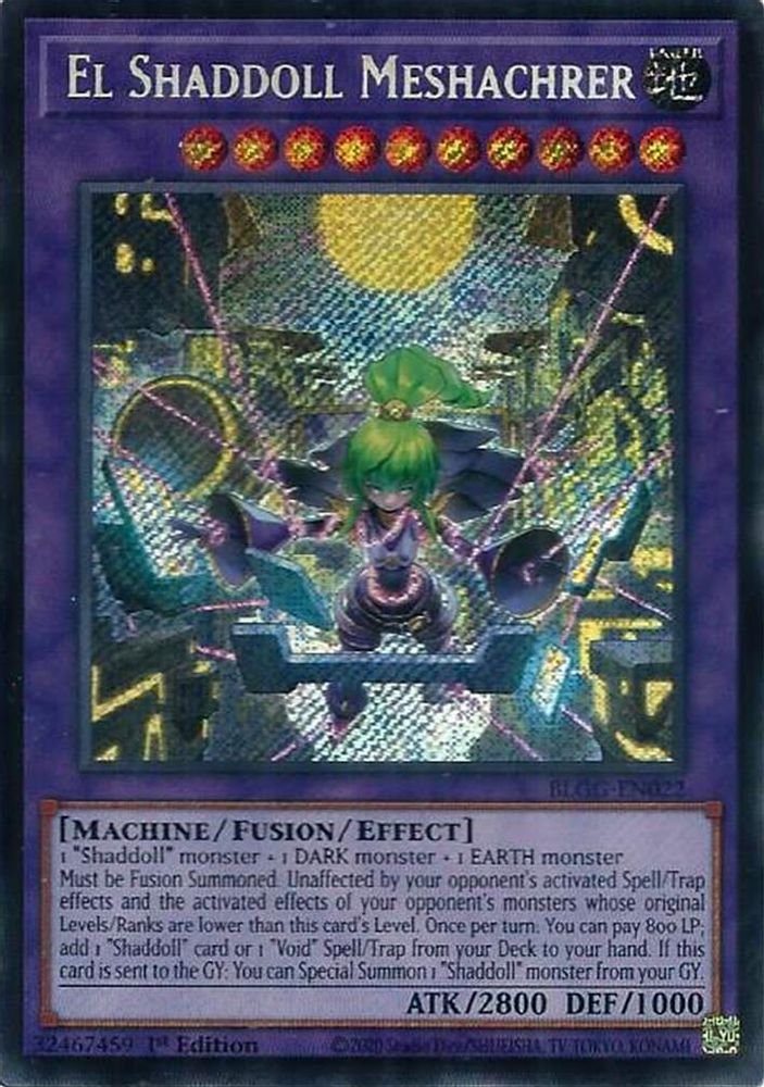 BLGG-EN022 - El Shaddoll Meshahrail - Secret Rare - Battles of Legend: Glorious Gallery