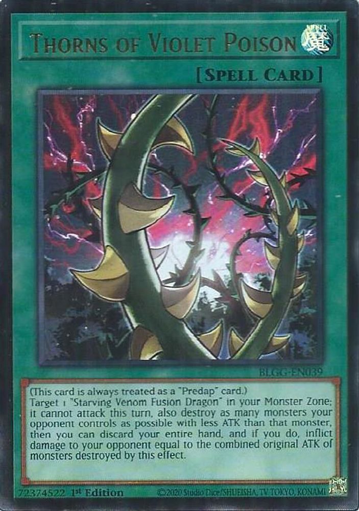 BLGG-EN039 - Thorns of Violet Poison - Ultra Rare - Battles of Legend: Glorious Gallery