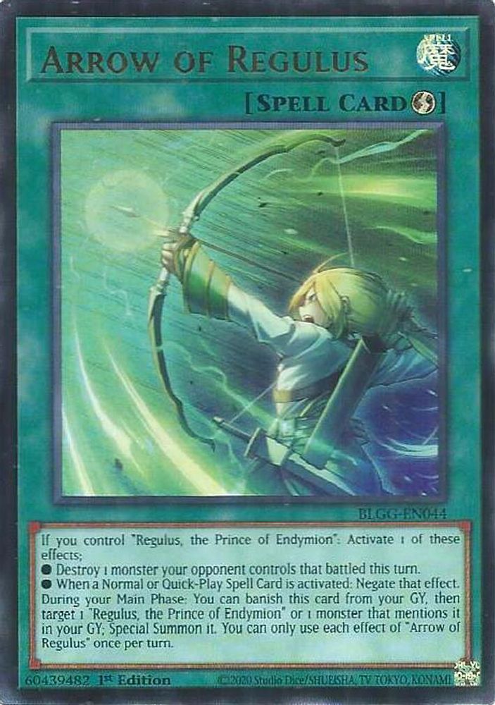 BLGG-EN044 - Arrow of Regulus - Ultra Rare - Battles of Legend: Glorious Gallery