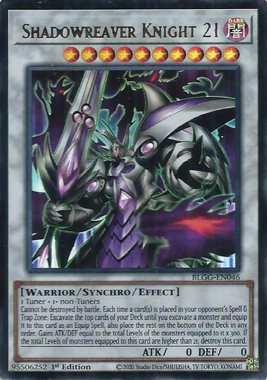 BLGG-EN046 * Shadowreaver Knight 21 * Ultra Rare * Battles of Legend: Glorious Gallery