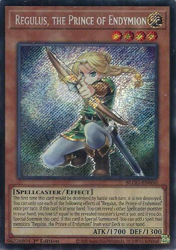 BLGG-EN050 - Regulus, the Prince of Endymion - Secret Rare - Battles of Legend: Glorious Gallery