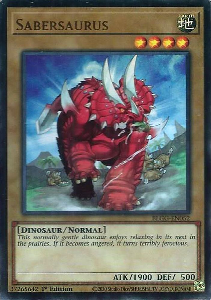 BLGG-EN052 - Sabersaurus - Ultra Rare - Battles of Legend: Glorious Gallery
