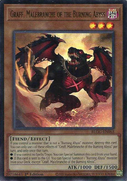BLGG-EN063 * Graff, Malebranche of the Burning Abyss * Ultra Rare * Battles of Legend: Glorious Gallery