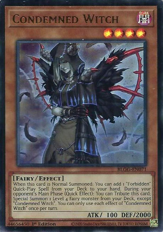 BLGG-EN071 * Condemned Witch * Ultra Rare * Battles of Legend: Glorious Gallery