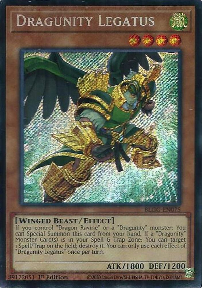 BLGG-EN075 - Dragunity Legatus - Secret Rare - Battles of Legend: Glorious Gallery