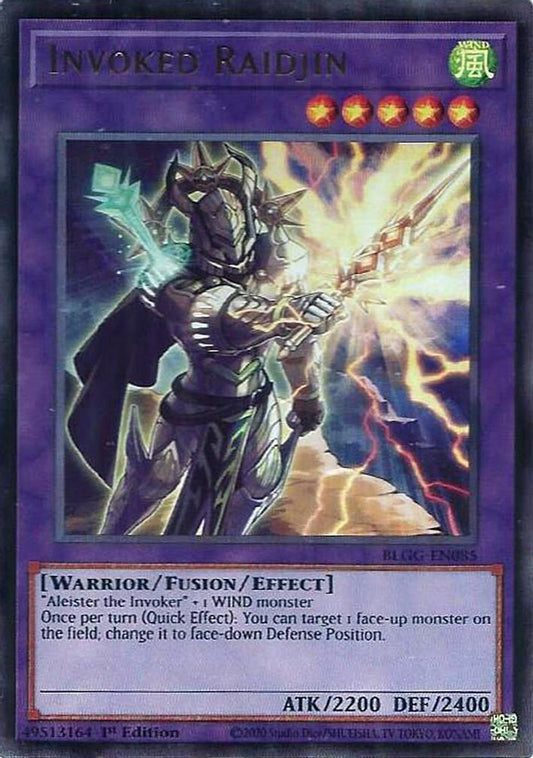 BLGG-EN085 * Invoked Raidjin * Ultra Rare * Battles of Legend: Glorious Gallery