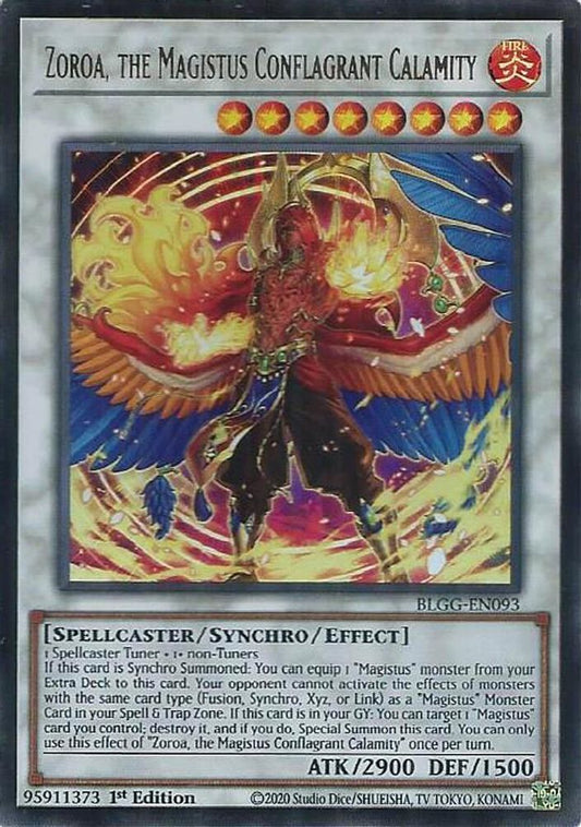 BLGG-EN093 * Zoroa, the Magistus Conflagrant Calamity * Ultra Rare * Battles of Legend: Glorious Gallery